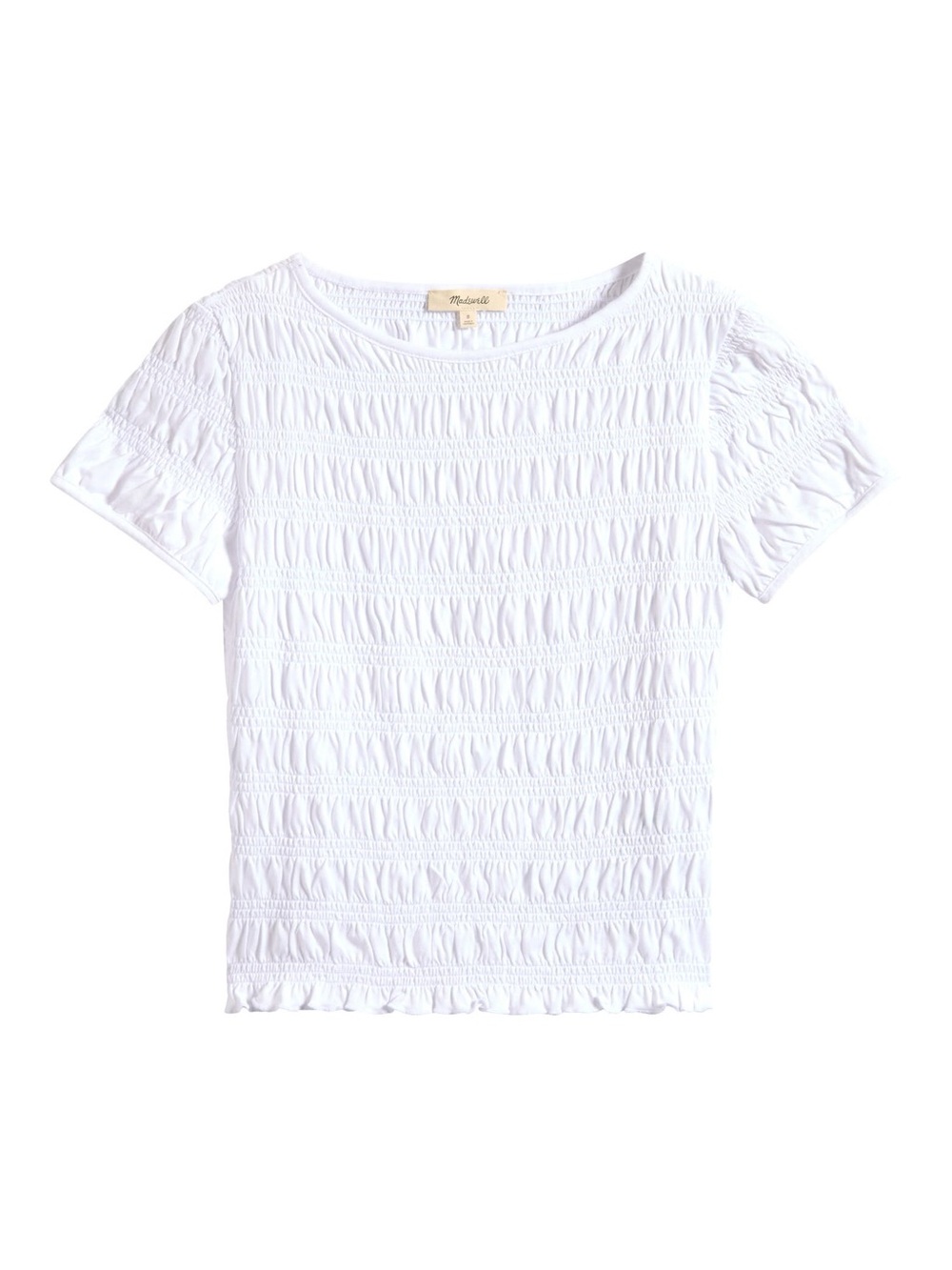 Madewell Smocked Short Sleeve Tee